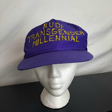 Vintage 80s / 90s Rude Transgender Millennial Hat 