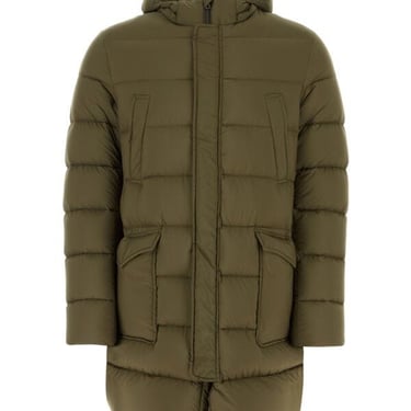 Herno Man Army Green Nylon Padded Jacket