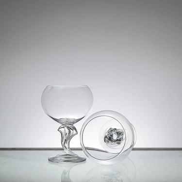 VTG Margarita Bar Set Crystal Glass Set of 2 Vintage Cocktail Glassware /  Holiday Party Glass Set /  Vintage Glassware, New Years Eve Party 