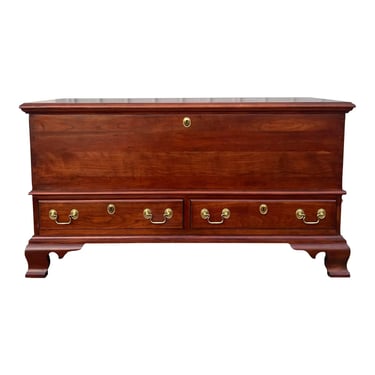 Late 20th Century Stickley Furniture Solid Cherry Chippendale Cedar Blanket Chest 