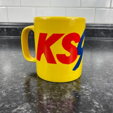 Vintage Kiln Craft Coffee Mug, Staffordshire England Ceramic Mug, Retro Coffee Mug, KS94 FM Radio Station Coffee Mug, Retro Collectible cup 