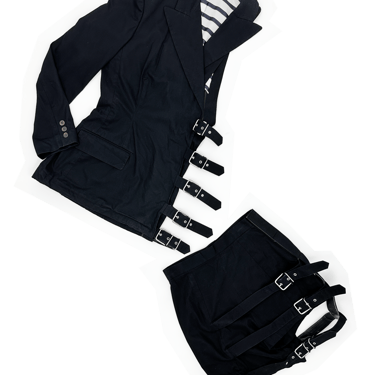 Jean Paul Gaultier S/S 1993 bondage jacket and shorts set