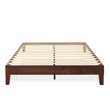 Amaryn Solid Wood King Platform Bed Antique Espresso AT257-2