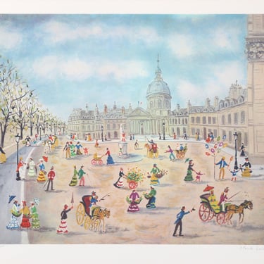 Claude Tabet, The Louvre, Lithograph, signed and numbered in pencil 