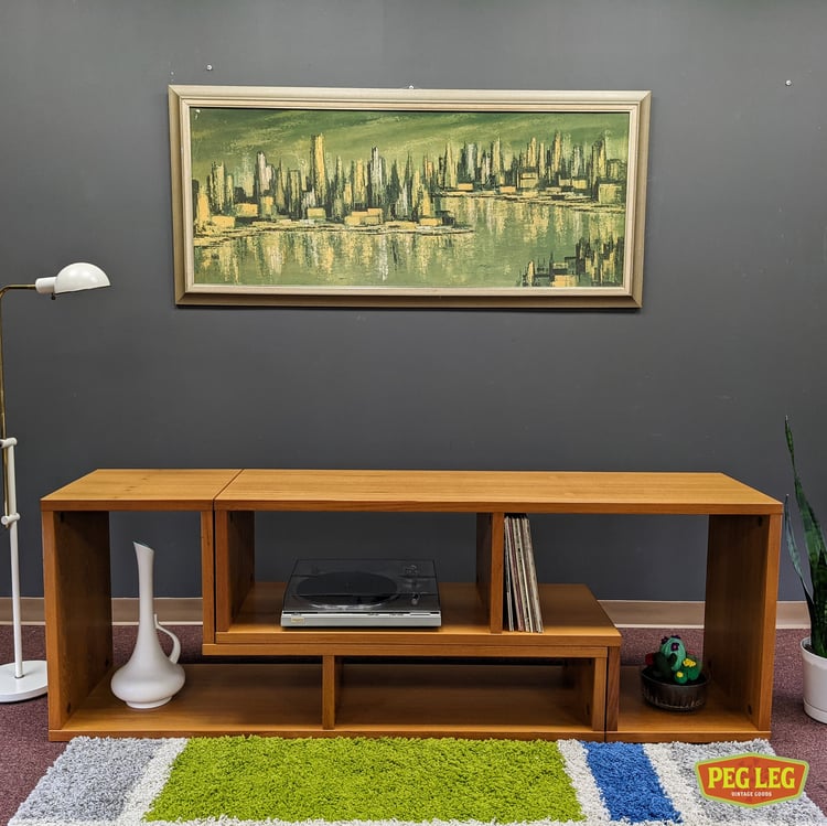 Danish Modern teak expandable room divider