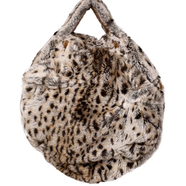 Vivienne Westwood Vintage AW 1989 Soft Round Leopard Faux Fur Handbag