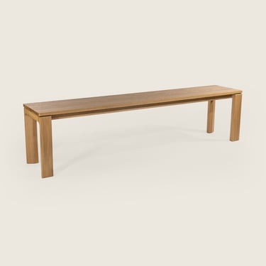 Solid Wood Bench 72" | Scandinavian Contemporary Dining Room & Entryway Bench | American White Oak | Nord Bench 