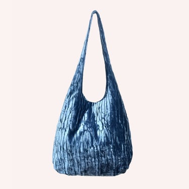 Anna Sui Velvet Hobo Bag - Denim Blue