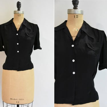 1940s Obsidian blouse 