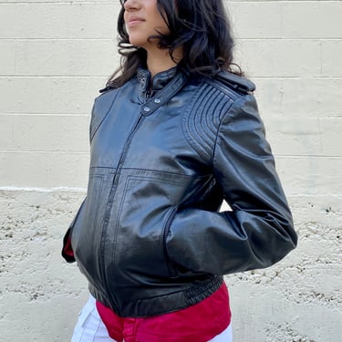 Classic 80s Leather Bomber