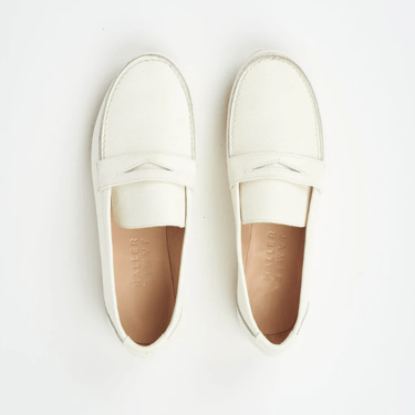 Penny Loafer in Pebble White