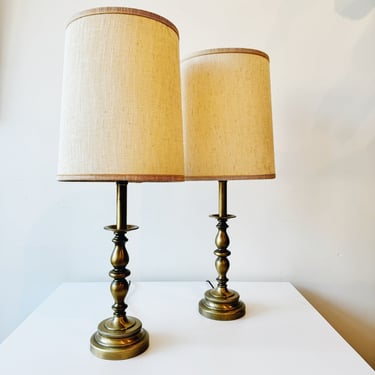 Pair of Brass Lamps