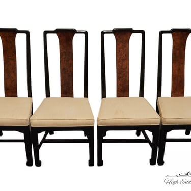 Set of 4 AMERICAN OF MARTINSVILLE Asian Chinoiserie Style Dining Side Chairs 2520-535 