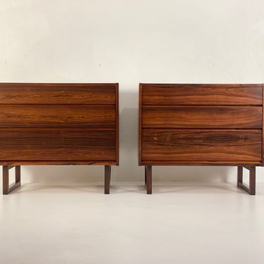 Pair of Rosewood 3-drawer dressers by Niels J. Thorsø of Denmark, circa 1960s 
