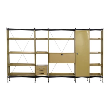 Studio BBPR Wall Unit in Olive Green and Black 1960