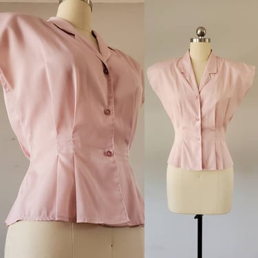 80s Does 40s Blouse by First Glance 1980s Blouse 80s Women's Vintage Size Small 