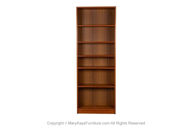 Danish Mid-Century Modern Teak Tall Bookcase 