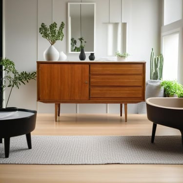 Mid-Century German walnut sideboard 1960s 