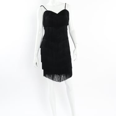 1990s Couture Fringe Flapper Dress