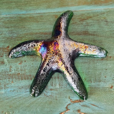 Blown Glass Starfish Paperweight~Beach Ocean Decor~Gifts for her 
