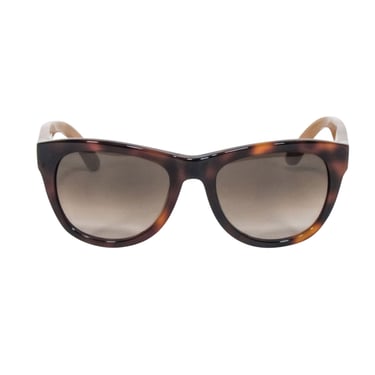 Ferragamo - Brown Tortoise Front Sunglasses