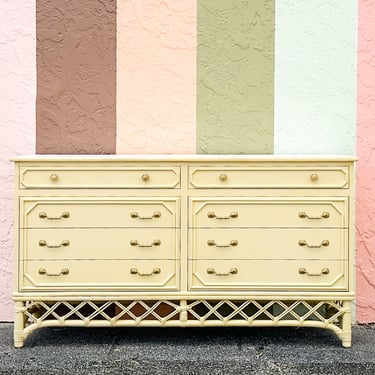 Yellow Ficks Reed Rattan Dresser