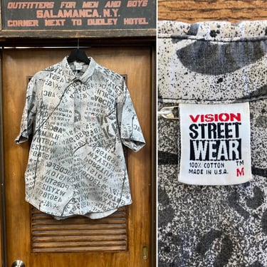 Vintage 1980's “Vision Street Wear” AOP Skull Print
