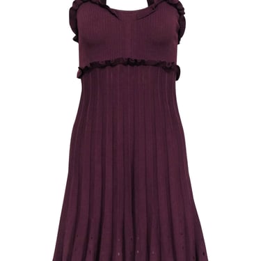 Sandro - Maroon Knit Sleeveless Dress Sz 4