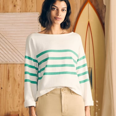 Sport Jersey Long Sleeve Tee in Green Cape May