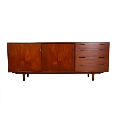 Kofod Larsen Danish Teak 79″ Sliding Door Sideboard w. Drawers