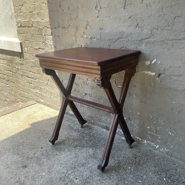 Antique X Base Side Table