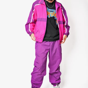 Vintage 90s tracksuit set purple pink colour unisex | | Hot Milk