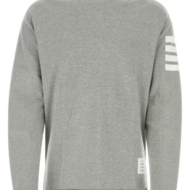 Thom Browne Men Grey Cotton T-Shirt