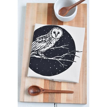Barn Owl Tea Towel