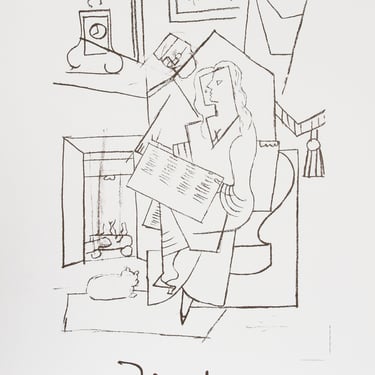 Femme Dans un Fauteuil by Pablo Picasso, Marina Picasso Estate Lithograph Poster 