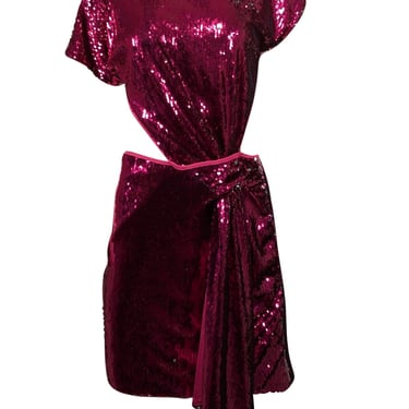 Alice McCall - Pink Sequined Cutout Mini Dress Sz 6