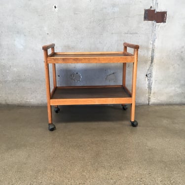 Vintage Wood & Laminate Bar Cart