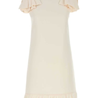 Valentino Garavani Women Ivory Wool Blend Dress