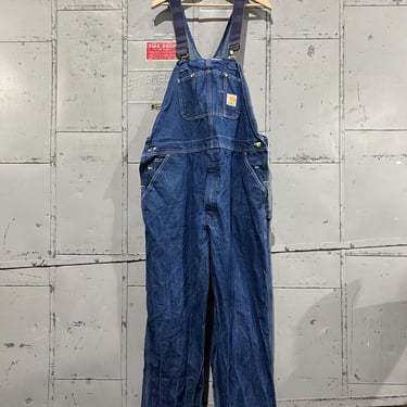 90s Blue Denim Carhartt Bib Overalls 44 x32 