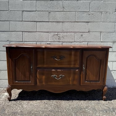 Antique French Provincial Wood Cabinet Mount Airy Buffet Console Low Table Primitive Shabby Chic Storage Vintage Wood CUSTOM PAINT AVAIL 