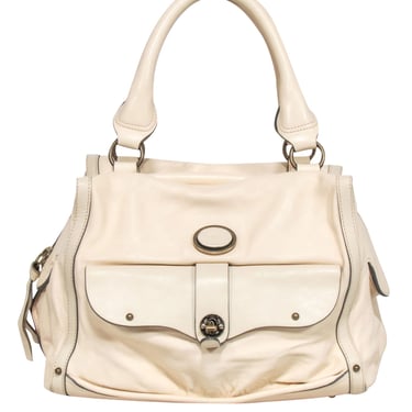 Chloe - Ivory Leather Large Shoulder Bag