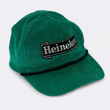 Vintage Heineken Corduroy Snapback Hat