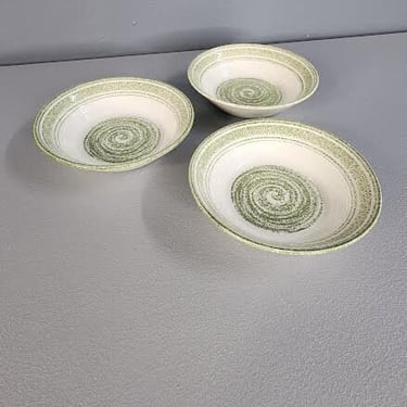 Set of 3  Ironstone "El Verde" Bowls 