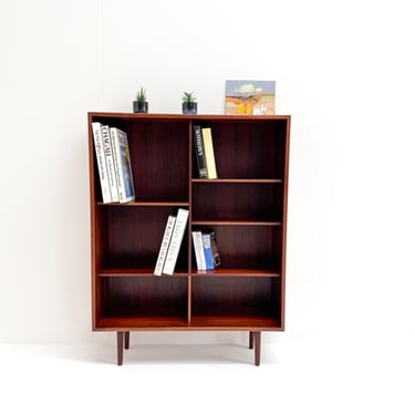 Vintage Danish Rosewood Bookcase by Sven Ellekaer – Mid-Century Modern Display Shelf 