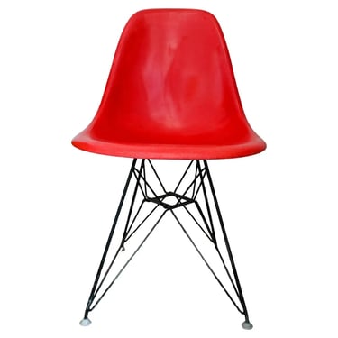 Eames Red Fiberglass DSR for Herman Miller, ca. 1970