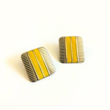 Vintage Enamel Earrings 