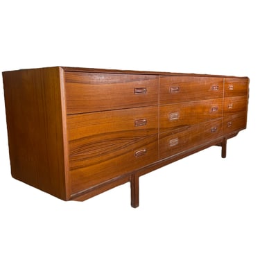 Mid-Century Danish Monder Teak Tripple Dresser / Credenza 