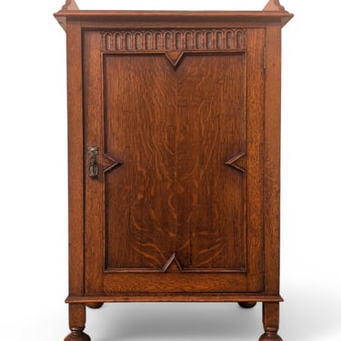 English Carved Oak Cabinet 