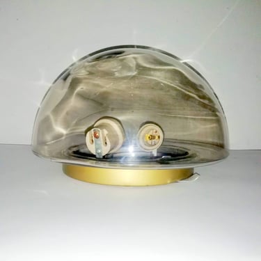 Vintage Glass Sconce / Mid Century/  Clear Round Glass Sconce/ Lightning/ Clear Glass Sconce/ Wall Light/ 70s 