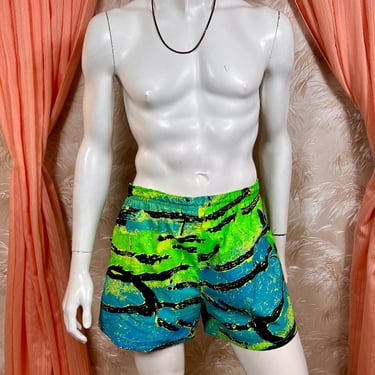 1980's Bright Swim Trunks